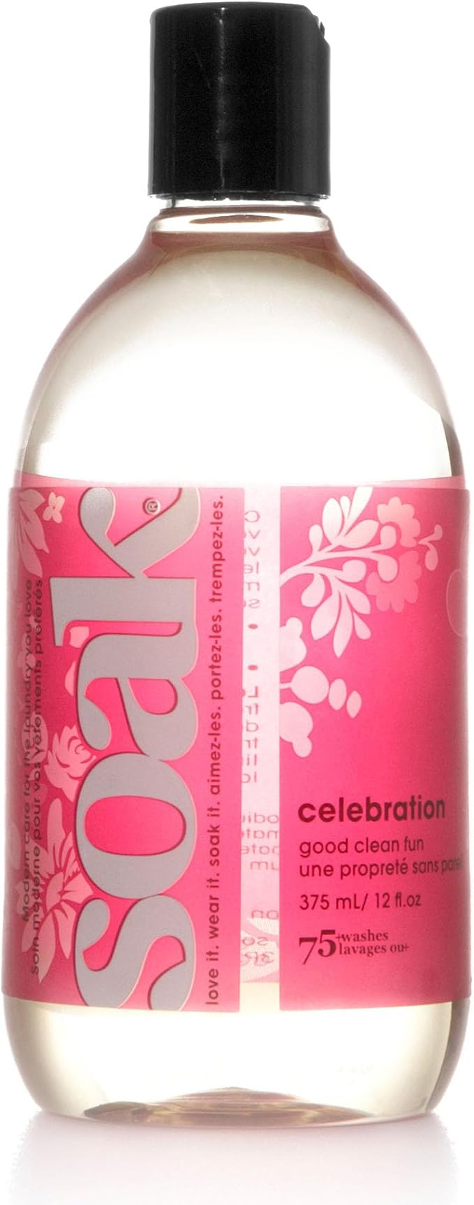 Soak Laundry Soap – No Rinse, Plant Derived Hand Wash Detergent - 375 ml / 12 fl. oz, 75+ Washes (Celebration)