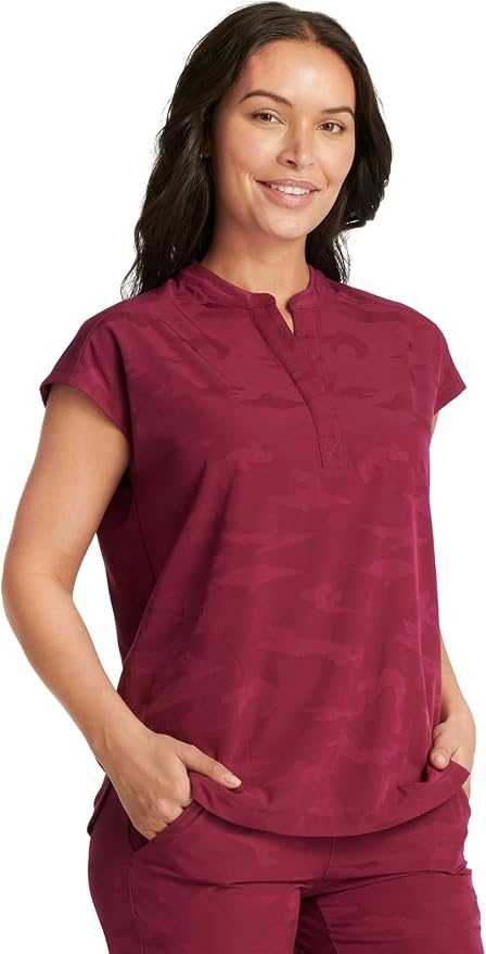 Healing Hands Purple Label Scrub Top for Women Modern Fit Tee | 2 Functional Pockets, Moisture Wicking Fabric, 360° Stretch, Quick Dry Performance, Back Yoke, Rounded Hem, Easy Care