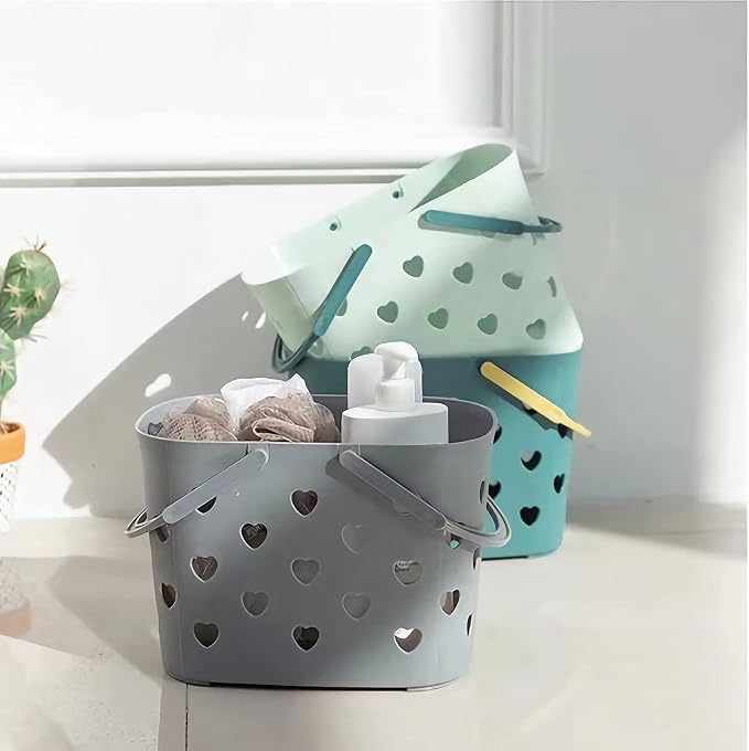 Portable Shower Caddy with handle Plastic Shower Basket Organizer, Grey | Bathroom Caddy Storage Tote Cleaning Supply Caddy for College Dorm, Kitchen, Pantry, Garage
