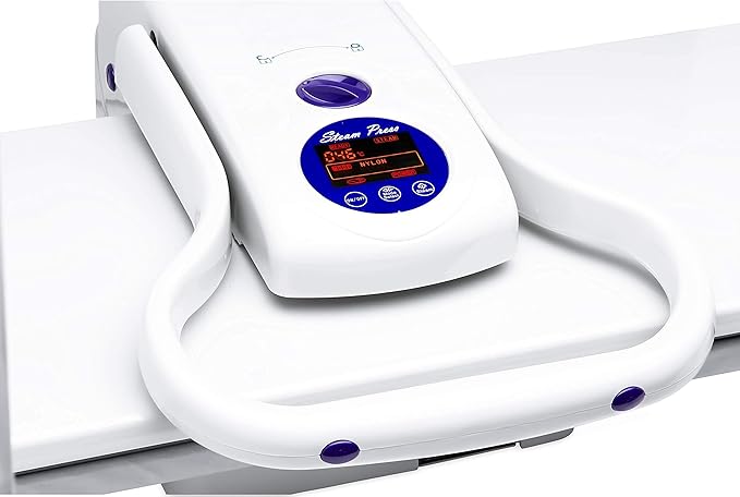SpeedyPress Oversize Pressing Iron/Steam Press | Ultra XL Electronic Iron Press w/ 100LBs. of Pressing Pressure for Home/Business | Multiple Steam Functions & Temp Settings, Large Pressing Surface