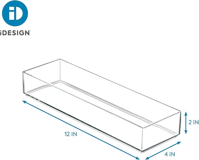 iDesign Drawer Organization, Large, Set of 4 | Kitchen and Bathroom, For Silverware, Spatulas, Gadgets