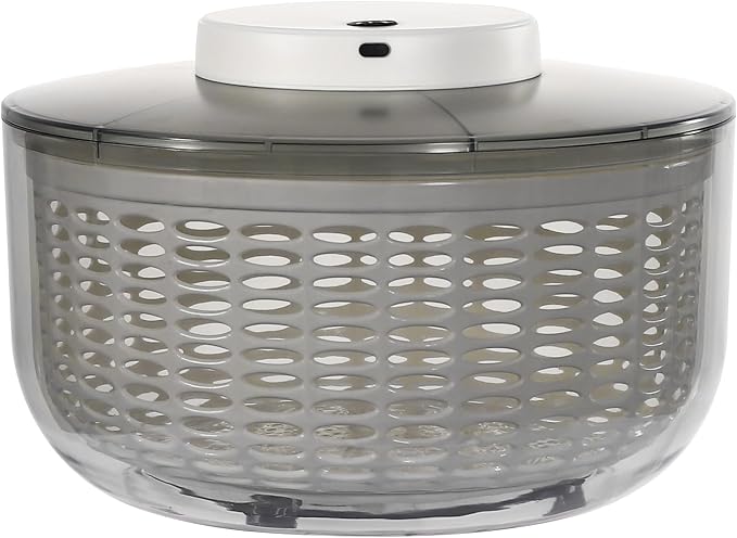Electric Salad Spinner Lettuce Dryer, 6L Large Capacity Lettuce Spinner Multifunctional Fruit Washer, One-handed Easy Press Vegetable Dryer Salad Mixer for Greens, Herb, Berry, Fruits,Vegetable Washer