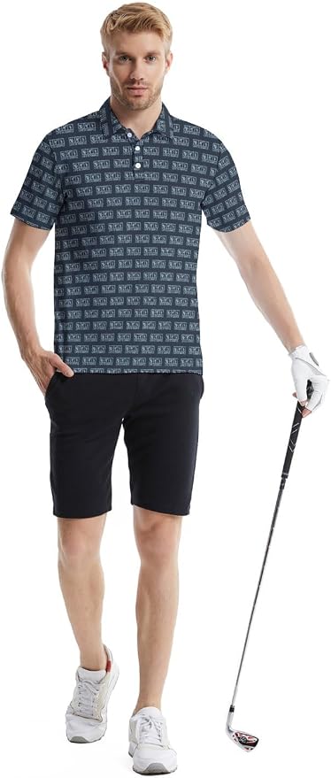Polo Shirts for Men Moisture Wicking Mens Polo Shirts Patriotic Shirts for Men