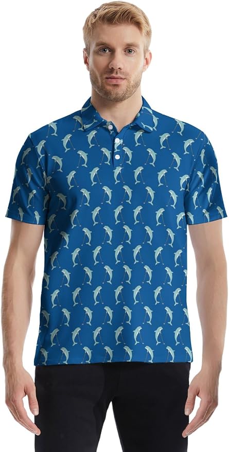 Polo Shirts for Men Moisture Wicking Mens Polo Shirts Patriotic Shirts for Men