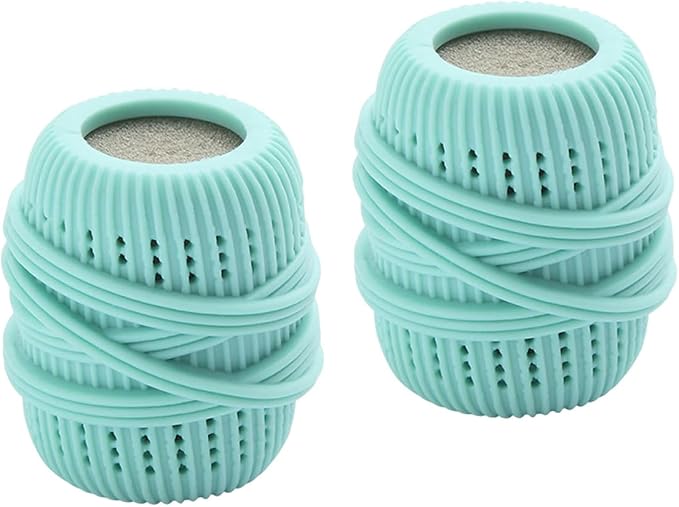 Reusable Fabric Softener Dispenser Balls Laundry Dryer Balls for Washing Sponge Household Substitute Cleaning Tool (Blue)