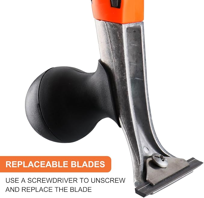 Premium Ergonomic 2.5-Inch Carbide Paint Scraper Tool for Coating Removal | Heavy-Duty Scraper with a 2-1/2-Inch Tungsten Carbide Blade and Two-Handed Grip for Removing Coatings and Residue