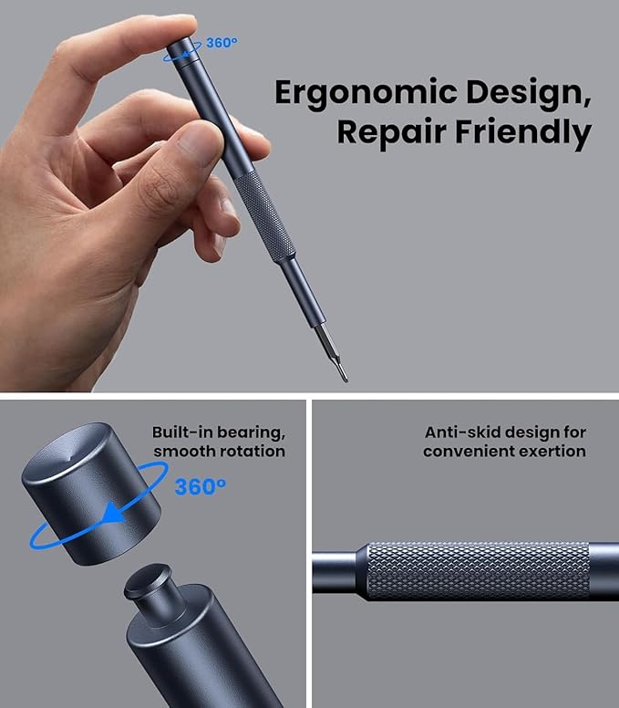 Wesdut 37-in-1 Small Precision Screwdriver Set, Professional Magnetic Mini Repair Tool Kit for Phone, Computer,Watch,Laptop,Macbook,Ring Doorbell,Eyeglass,Electronic, [Bearing Steel] Screw Driver