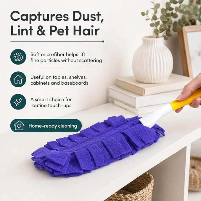 5 Pack Reusable dusters for swiffer,Reusable swiffer dusters Washable,Washable Dusting Cloths,Compatible with Handles for Home,Car, Pet, Furniture, Fans, Blinds
