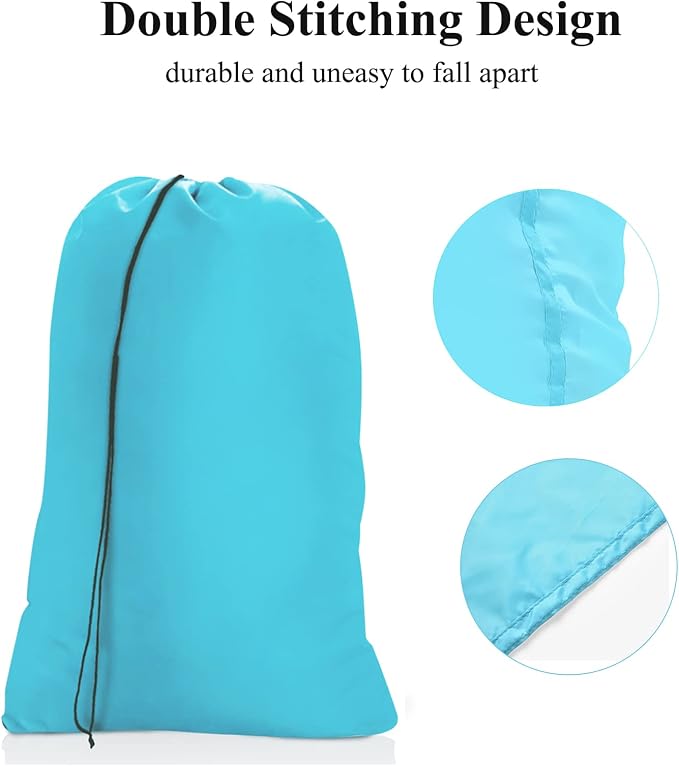 OTraki Extra Large Laundry Bag 2 Pack Laundry Basket Laundry Hamper Liner Dirty Clothes Bag 45x28 Inch Heavy Duty Laundry Bag XL Big Drawstring bag for Home Dorm Drying Do Not Exceed 176℉ Blue | Laundry Basket Laundry Hamper Liner Dirty Clothes Bag XL ...