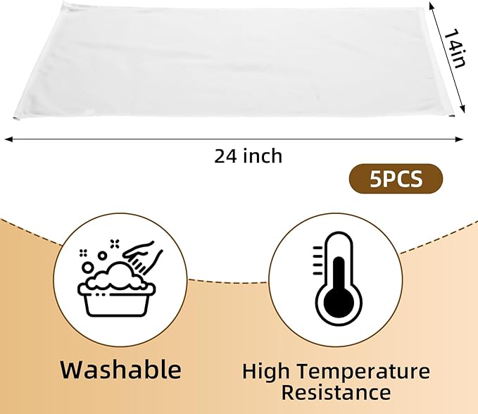 Mindsoft 3 Pcs Pressing Cloth for Ironing Cotton Cloth Pressing for Iron 14 x 24 Inch Fabric Press Clothing Sewing and Ironing Fabric Protector Press Tool