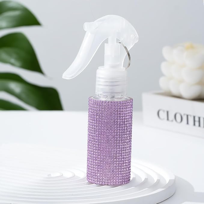 60ml Empty Spray Bottles, Continuous Spray Bottle for Hair, Spray Water Bottle Fine Mist Refillable, Skin Care, Showering Pets, Plants, Travel, Ironing and Cleaning -Purple