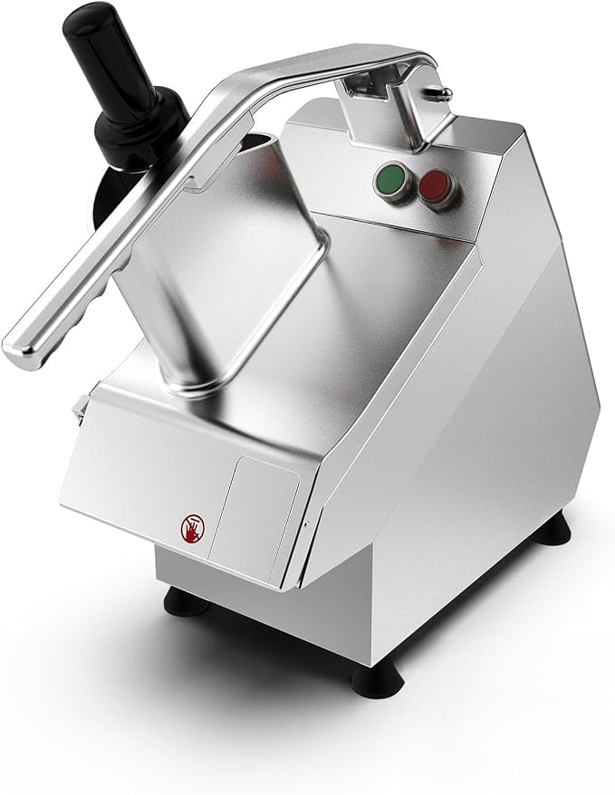 LEEVOT Commercial Vegetable Chopper with 6 blades, Electric Food Processor for Slicing Dicing Shredding, Professional Cheese Grater, 550W Veggie Cutter for Restaurant, Hotel School, Cafeteria, Buffet