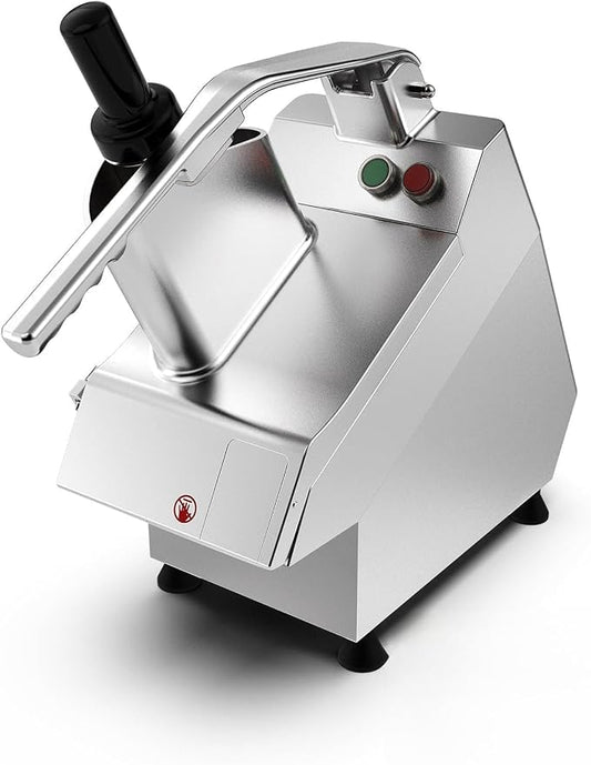 LEEVOT Commercial Vegetable Chopper with 6 blades, Electric Food Processor for Slicing Dicing Shredding, Professional Cheese Grater, 550W Veggie Cutter for Restaurant, Hotel School, Cafeteria, Buffet