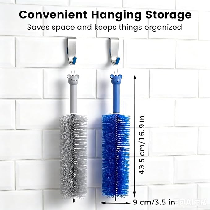 Ultimate Dusting Tool, Fan Cleaning Brush, Bendable Microfiber Head, Flexible Microfiber Duster Remover Washable ldeal for Electric Fans Air Conditioning, Home Car Vents, Curtain (2pcs*Mix)