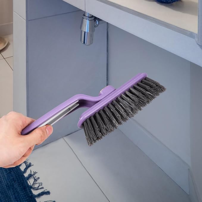 Wakauto Rotating Crevice Brush Groove Cleaning Brush for Window Track Cleaning Tools Gap Cleaning for Kitchen Sink Gas Stove Countertop Bathroom Crevices 10.23 X 2.95 X 1.18 in