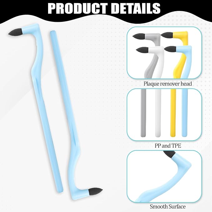 JJUNW Dental Tooth Stain Removers, Dental Plaque Tool Tartar Eraser Polisher Professional Teeth Whitening Polishing Cleaning Kit for Teeth Whitening Polishing Oral Care(8PCS)