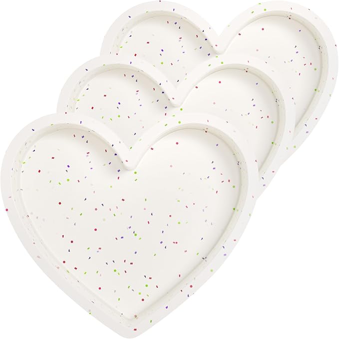 10 Inch Heart Shaped Silicone Cake Pans Set of 3, Large Nonstick Heart Baking Molds for Oven/Air Fryer, Food Grade Easy Release Heart Pan（Cream）