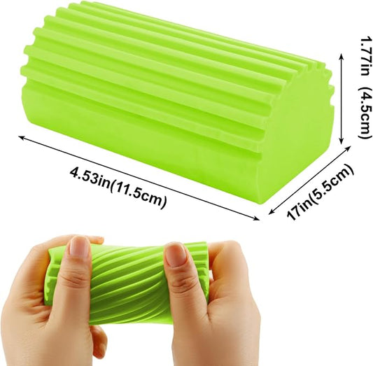 4-Pack Damp Cleaning Sponge Brush Set - Suitable for Kitchen and Car Window Cleaning,Mirrors, Window Track Grooves - Multi-Functional Cleaning Products That are Efficient Cleaning Tools(Green)