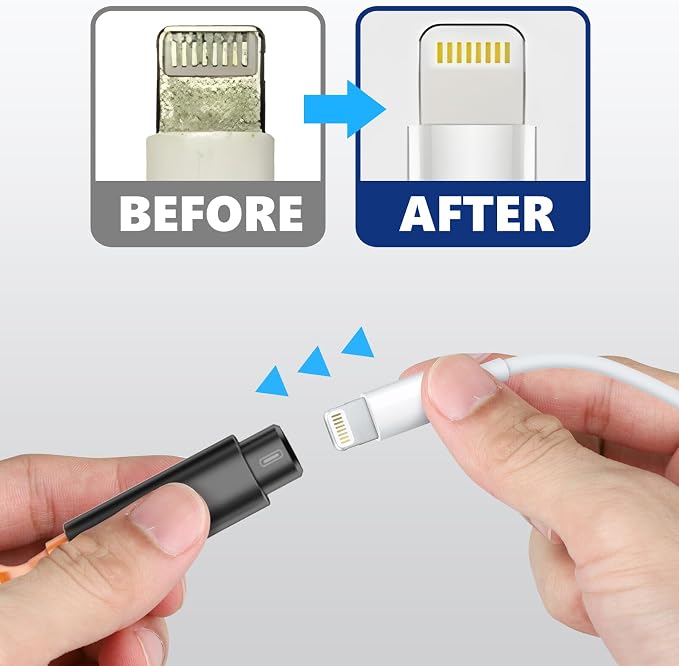 iPhone Cleaning Kit for Charging Port Cell Phone USB C with Storage Case | Multi-Tool, Cleaner Kit for AirPod, iPhone Cleaner, Portable Repair Tool, for Lightning Charger Cable iPad Electronic Devices