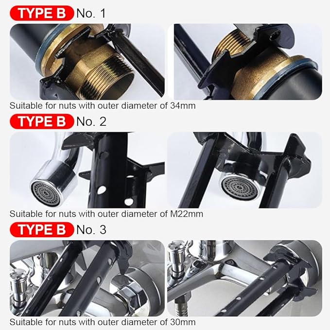 Eadwe Multifunctional Sink Wrench, 2026 Upgraded Sink Wrench Faucet Plumbing Tool, Basin Wrench Under Sink Faucet Wrench Tight Spaces Tools for Kitchen and Bathroom (A)
