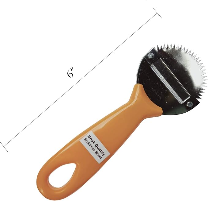 Plai Na Coconut Hand Grater Blade Slicer Shredded Scraper Coconut Meat Removal Knife Fish Skin Scale Scraper Remover Tool Vintage Yellow