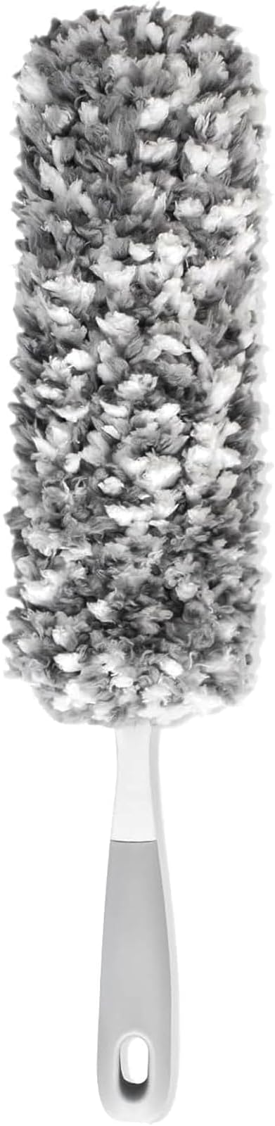 Bryquelin 17.3" Handheld Microfiber Dusters for Cleaning-Detachable & Washable Head, for Furniture, Keyboards, Car Interiors, and Delicate Surfaces