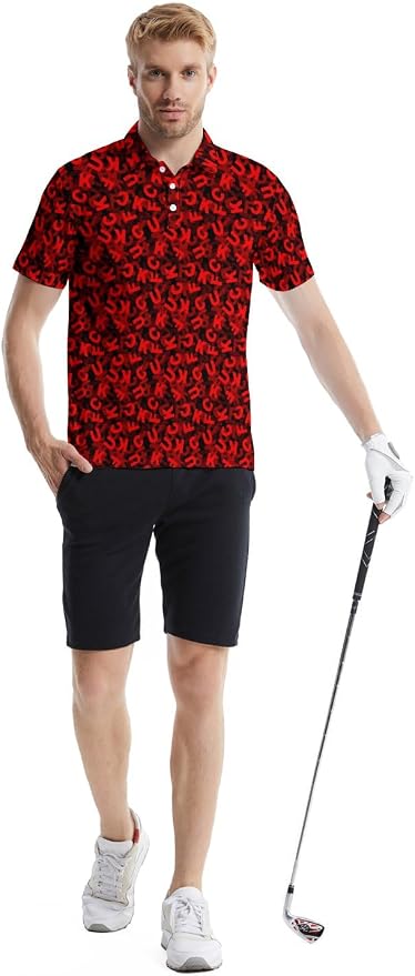 Polo Shirts for Men Moisture Wicking Mens Polo Shirts Patriotic Shirts for Men