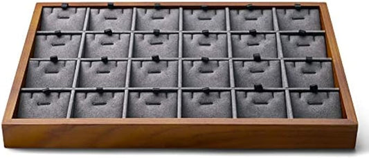 Oirlv Wooden Jewelry Tray,Jewelry Drawer Organizer,Necklace Display Tray | Stackable Design,Organizing and Presentinge Legantly on Dressers&in Dresser,Keeps Necklaces and Pendants Flat and Untangled
