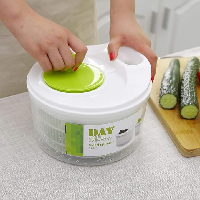 Large Capacity Manual Vegetables Washer Dryer Safe Quick Fruit and Vegetable Washing Machine fruit Washing Bowl with Strainer for Kitchen Gadgets Gifts for Men Women