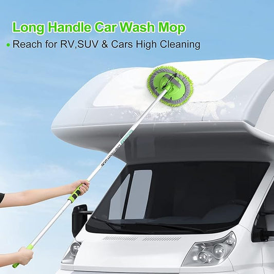 Wontolf 17pc Car Wash Kit, Car Cleaning Kit with Car Wash Brush Long Handle, Car Wash Soap, Interior Cleaner, Wheel Cleaner, Window Squeegee, Car Interior Detailing Kit for Cars Trucks RVs SUVs