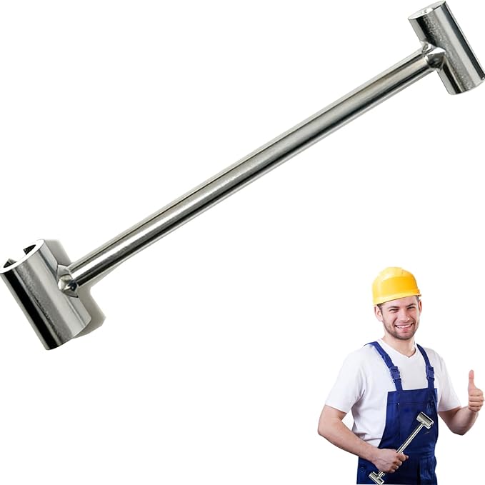 Door Hinge Gap Adjusting Wrench Tool, Upgraded Rolled Steel Door Hinges Adjustment Tool, 14-19mm Gap Adjusting Wrench, Rust-Proof Door Jamb Hinge Jig for Residential, Fire Doors, Light Sliver