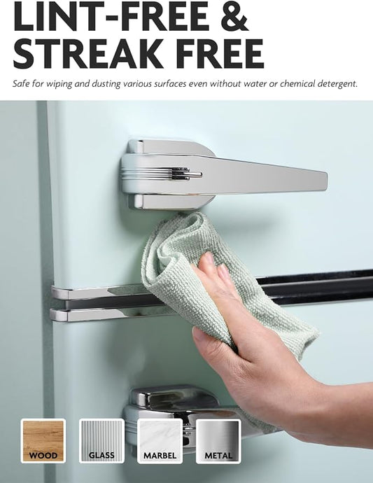 Fantasticlean Microfiber Cleaning Cloth Roll- 75 Sheets, 12"x12"(MossGreen) | Super Absorbent, Lint-free, Tear-away Microfiber Towel Roll, for All-Purpose Cleaning, Reusable Alternative to Paper Towels