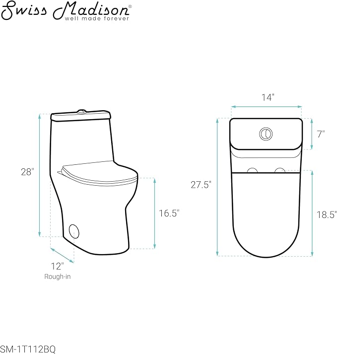 Ivy One Piece Toilet Dual Vortex Flush 1.1/1.6 gpf in Bisque