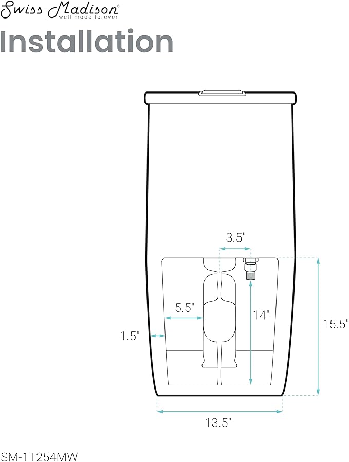 St. Tropez One-Piece Elongated Toilet Vortex Dual-Flush in Matte White 1.1/1.6 gpf