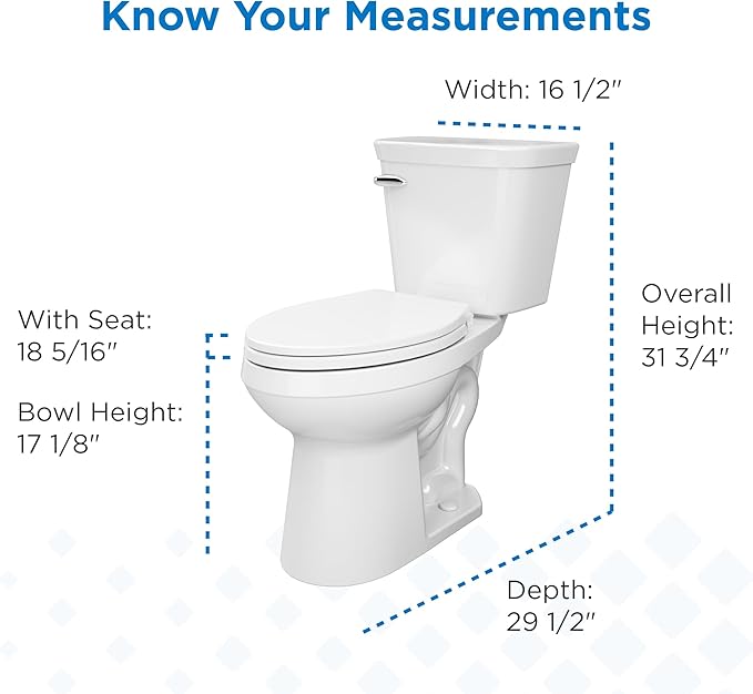 Gerber Viper Force Elongated Two-Piece Toilet with 12-in Rough-in, ADA Compliant Chair Height, High Efficiency 1.28 GPF, Soft-Close Seat and Install Kit with Wax Ring Included, White, GRS48352