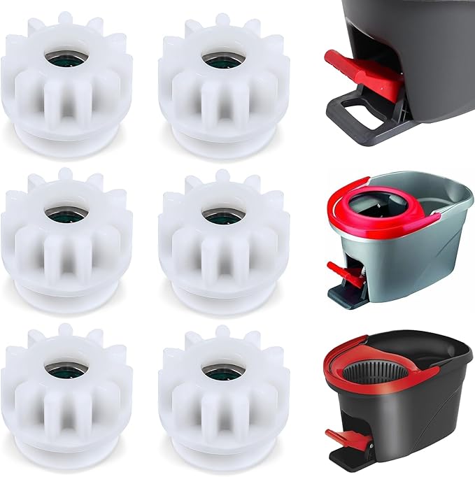 6 Pcs Spin Mop Replacement Parts, Pedal Bearing Replacement for Ocedar Mop Bucket One Way Clutch Gear Sprockets Repair Compatible with Most Rotation Mops Bucket on the Market