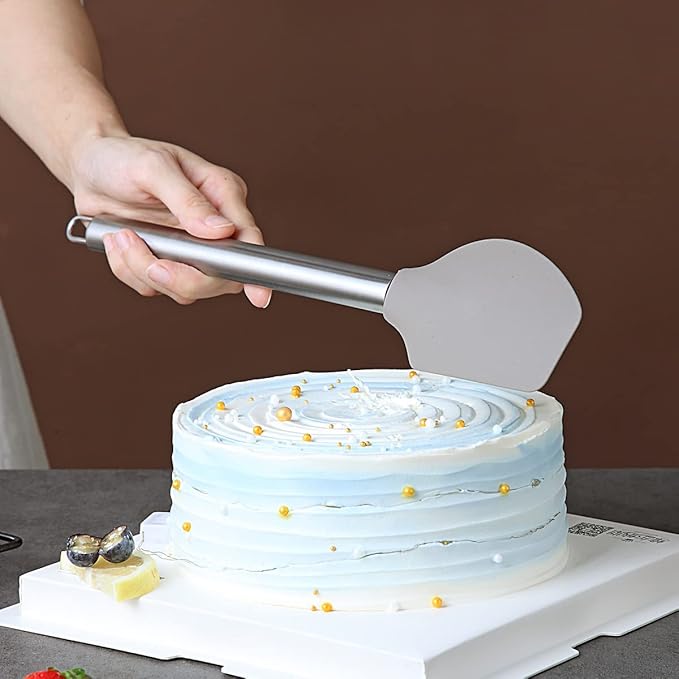 Berglander Spatulas Non-stick Silicone Flexible Scrapers Baking Mixing Tool, Baking Tools, Heat Resistant, Dishwasher Safe, Easy to Clean