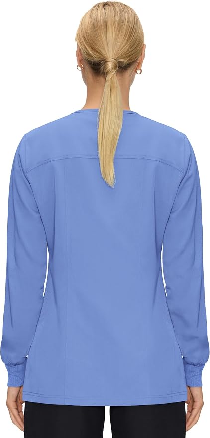 COZYFIT Scrub Jackets for Woman, Snap Front Nurse Jacket | 3 Pockets, Soft Fabric Layer, Easy Shift Layer, Easy Care, For Nurses, Clinics, Daily Medical Uniforms, Shift Wear