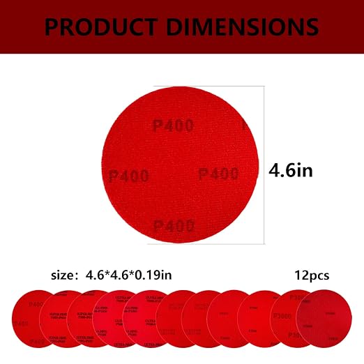 12 PCS Bowling Ball Sanding Pads, Multi Grit Polishing Cleaning Kit for Bowling Ball Resurfacing Surface Maintenance and Repair