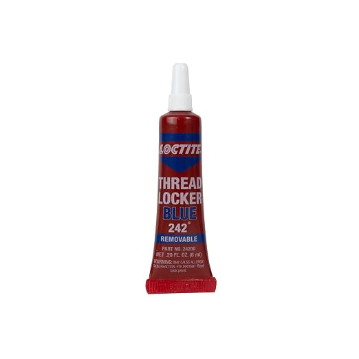 Loctite Threadlocker Blue 242 - Removable Thread Lock Glue for Nuts, Bolts, & Fasteners, Medium Strength Screw Glue to Prevent Loosening & Corrosion - 6 ml, 1 Pack