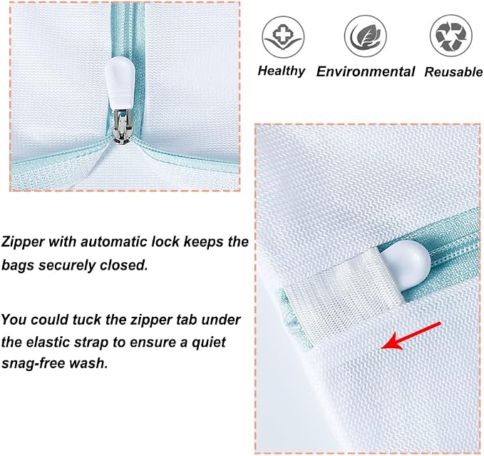 Tenn Well 2Pk 31x23" Delicates Bag Fine Mesh Oversize for Washing | Fine mesh bags for lingeries, sweaters, bed sheets, stuffed toys, oversize