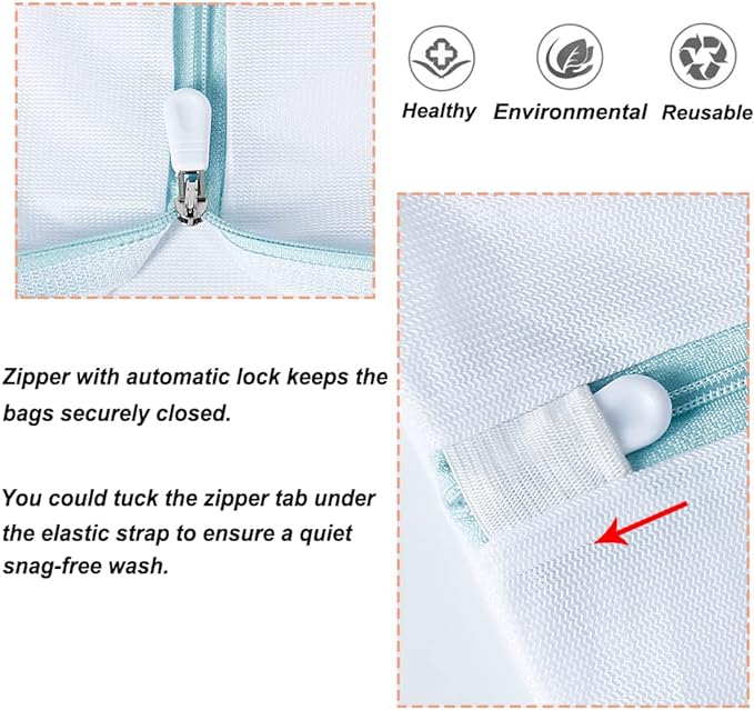 Tenn Well 3Pk 20x23" Mesh Laundry Bags Large Lingerie for Delicates | Large lingerie bags for washing delicates, garments, bath towels, socks, toys, travel