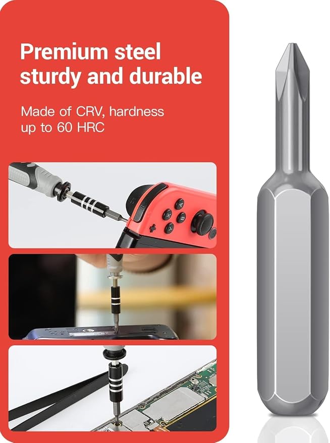 Screwdriver Set – Precision Screwdriver Bit Sets 130 in 1, Mini Hex Phillips Torx Slotted Screwdriver Bit Set with Tool Box, Ideal for Electronics, Laptop, iPhone, Jewelers and More(130-IN-Red)