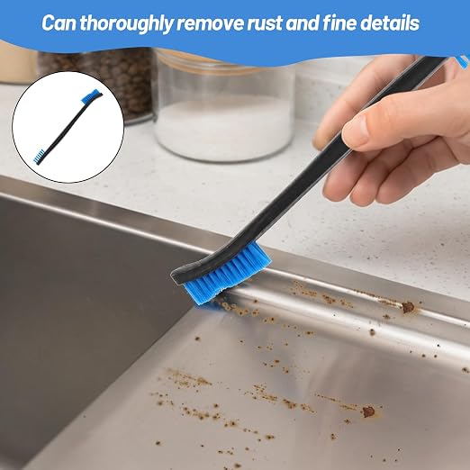 12-Pack Double-Ended Cleaning Brushes, Nylon Bristle Detail Brushes for Car Detailing, Kitchen, Keyboard, Carbon Residue Removal and Tight Spaces Cleaning