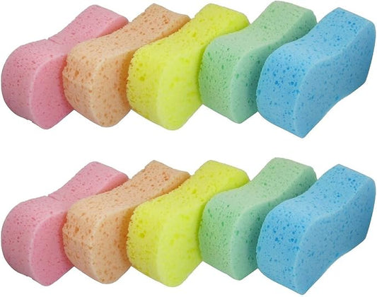 Lantee Large Sponges - Car Cleaning Supplies - Big 10 Pcs High Foam Cleaning Washing Sponge Pad for Car, Household Cleaning and Water Games