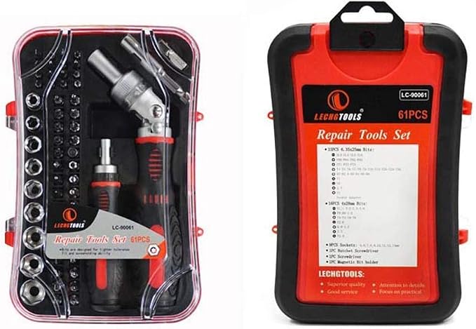 61 in 1 Ratcheting Screwdriver Set,Magnetic Screwdriver Bit Set | Rotatable Ratchet Handles, Sockets & Bits, Household Repair Tool Kits for Computers, Electronic Devices, Furniture