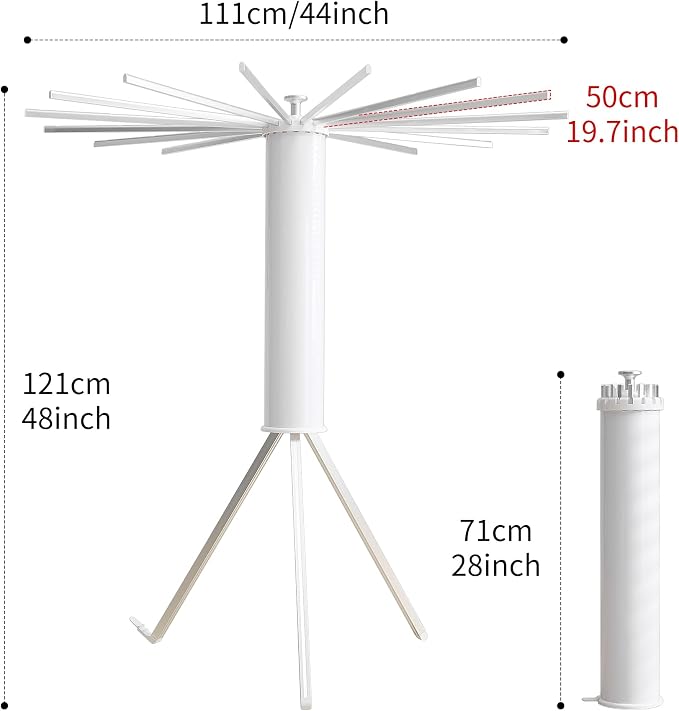 RFOUO Foldable Clothes Drying Rack Tripod with Aluminum-16rods | Portable，Space-Saving Freestanding Drying Rack for Indoor Outdoor, Apartment, Bedroom, Laundry Room
