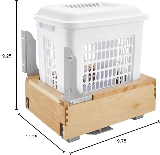 REV-A-Shelf Wood Vanity Bottom Mount Hamper w/Soft-Close/Open