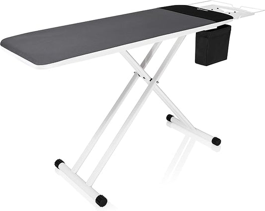 Reliable The Longboard 350LB Ironing Board, Extra-Large Rectangular 52” x 19.5” Pressing Surface, Vera Foam Cover, Conex Heat Resistant Zone, Removable Iron Rest, Adjustable Height, Made in Italy