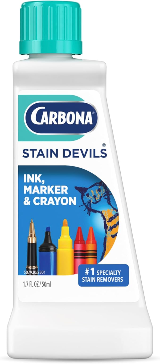 Carbona Stain Devils #3 (1.7 Fl Oz), Targeted Spot Cleaner for Ink, Marker & Crayon Stains, Safe on Skin & Washable Fabrics